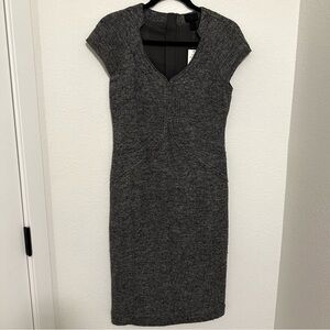 Banana Republic Monogram Bodycon Sheath Dress Heather Gray Size 4 Women’s